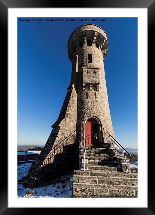 Observation Tower at toulx sainte croix, France Framed Mounted Print by colin chalkley