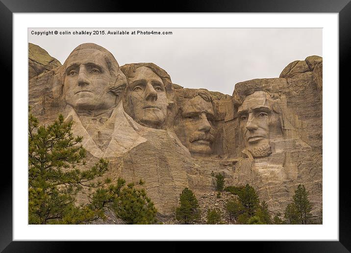 Mount Rushmore in the USA Framed Mounted Print by colin chalkley