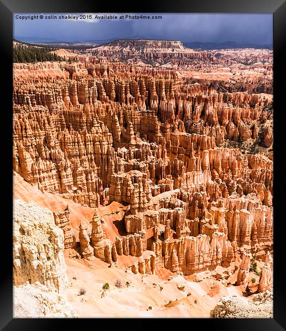   Bryce Canyon National Park Hoodoos Framed Print by colin chalkley