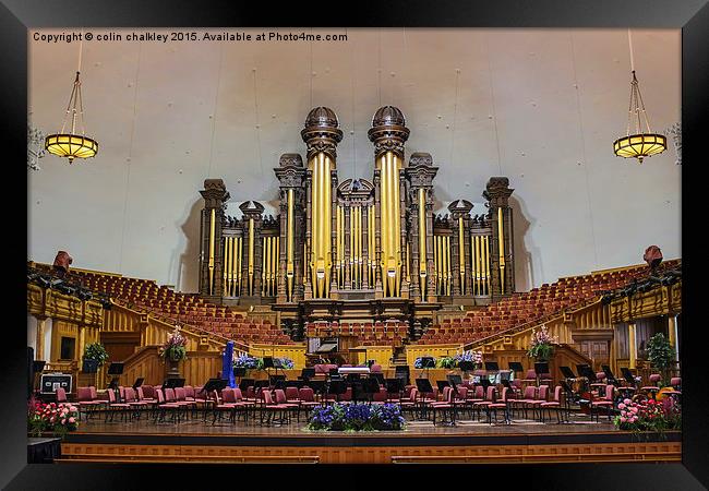  Mormon Assembly Hall - Salt Lake City Framed Print by colin chalkley