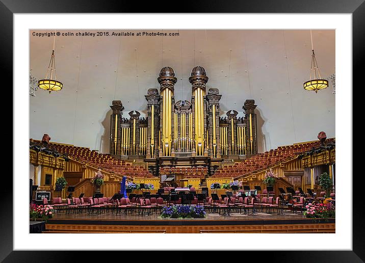  Mormon Assembly Hall - Salt Lake City Framed Mounted Print by colin chalkley