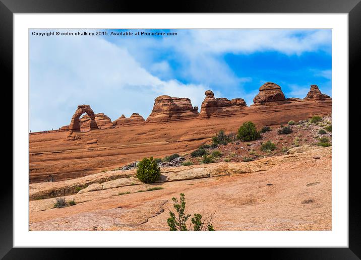  Arches National Park - Delicate Arch Framed Mounted Print by colin chalkley