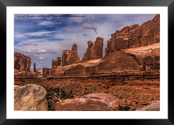 Arches National Park Framed Mounted Print by colin chalkley