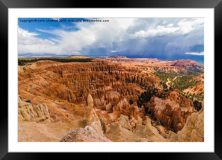 Bryce Canyon Hoodoos - USA Framed Mounted Print by colin chalkley
