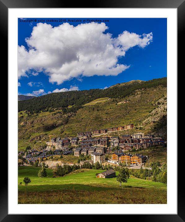  Village of El Tarter - Andorra Framed Mounted Print by colin chalkley