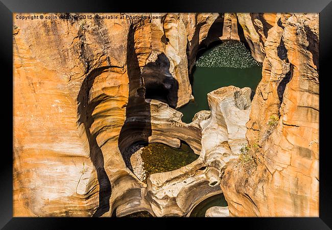 Bourkes Luck Potholes Framed Print by colin chalkley