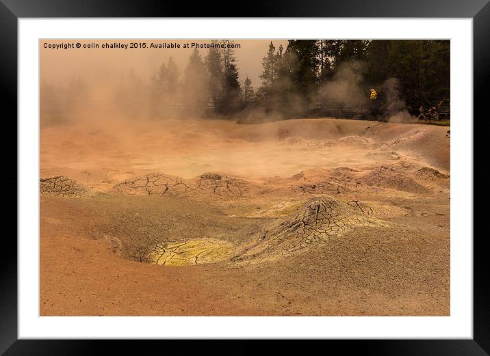  Fountain Paint Pots - Yellowstone National Park Framed Mounted Print by colin chalkley