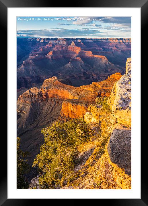 Sunset in the Grand Canyon - Southern Rim Framed Mounted Print by colin chalkley