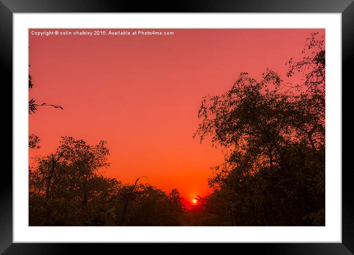 African Sunrise Framed Mounted Print by colin chalkley