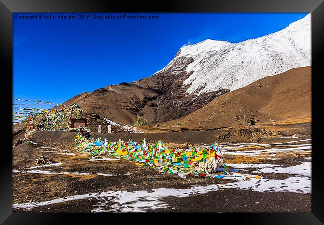  Kharola Glacier - Tibet Framed Print by colin chalkley