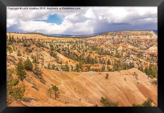  Bryce Canyon Hoodoos - USA Framed Print by colin chalkley