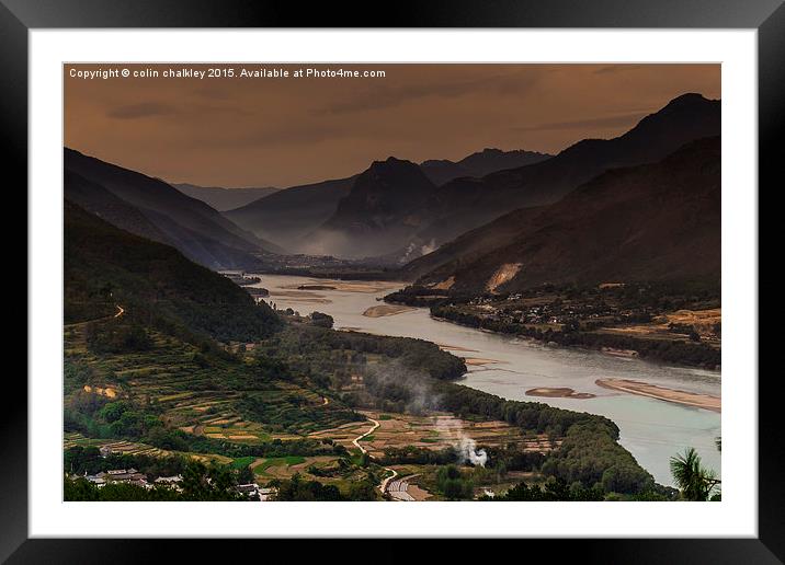  First Bend of the Yangtze River Framed Mounted Print by colin chalkley