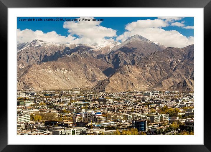  View Over Lhasa City Framed Mounted Print by colin chalkley
