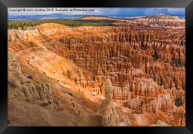  Bryce Canyon Hoodoos - USA Framed Print by colin chalkley