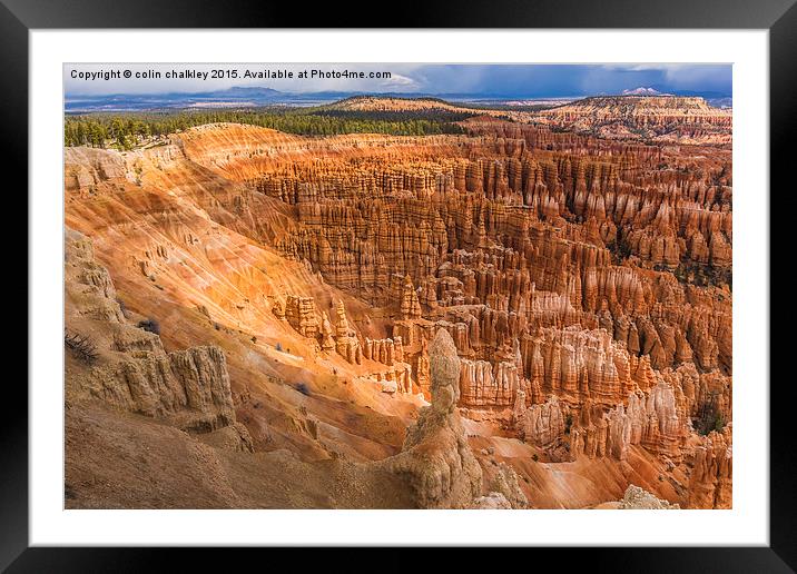  Bryce Canyon Hoodoos - USA Framed Mounted Print by colin chalkley