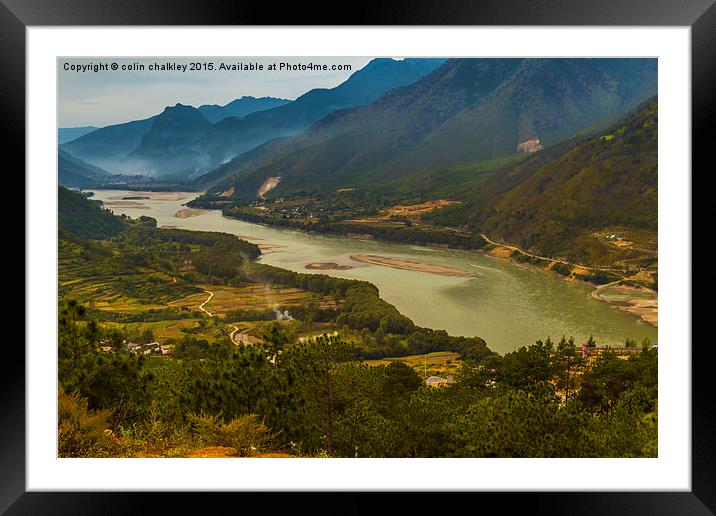   First Bend of the Yangtze River Framed Mounted Print by colin chalkley