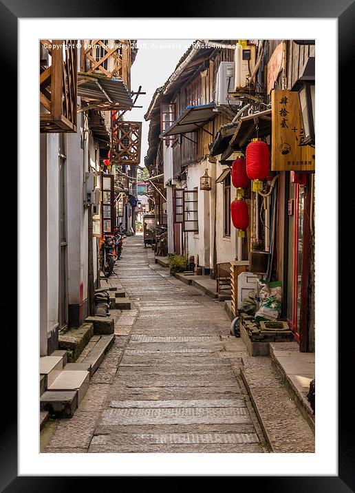  Lijiang Sidestreet China Framed Mounted Print by colin chalkley