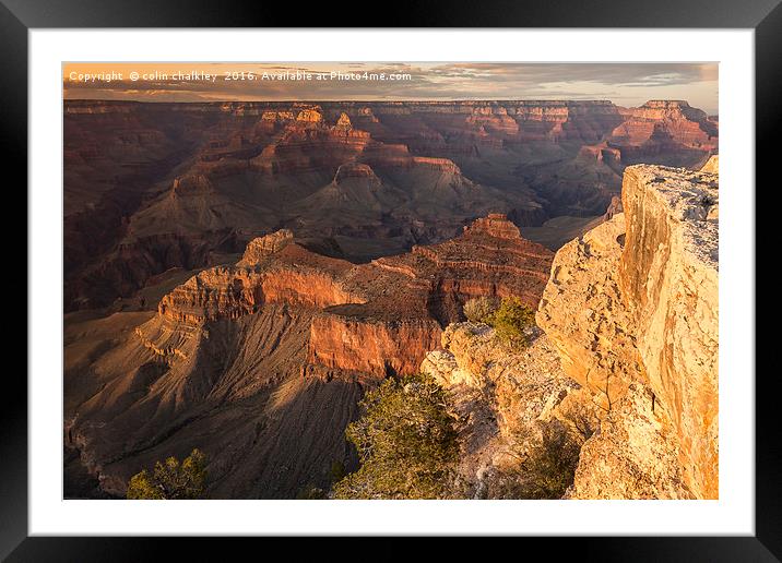 Grand Canyon -  Sunset Framed Mounted Print by colin chalkley