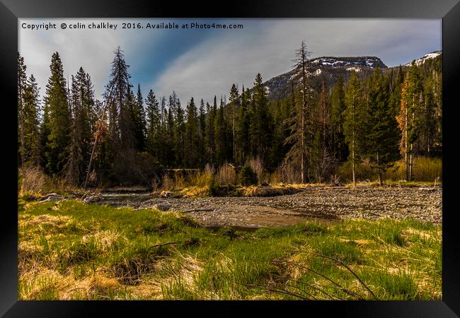 Yellowstone Landscape Framed Print by colin chalkley