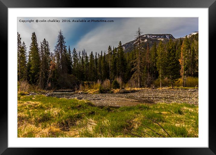 Yellowstone Landscape Framed Mounted Print by colin chalkley