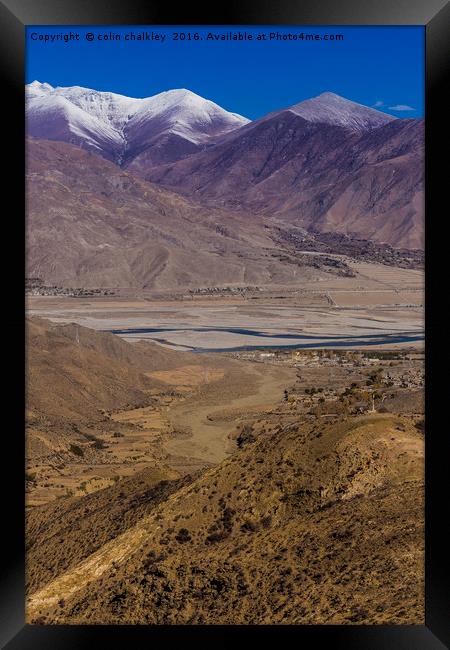 Tibetan Landscape Framed Print by colin chalkley
