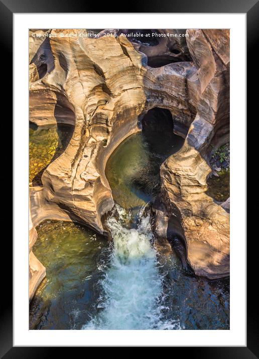 Bourkes Luck Potholes - South Africa  Framed Mounted Print by colin chalkley
