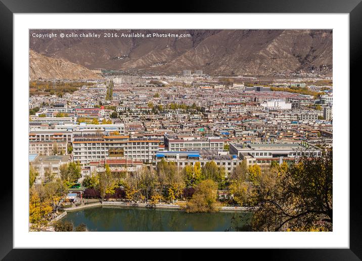 Lhasa City, Tibet Framed Mounted Print by colin chalkley
