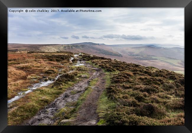 Peak District - Stanage Edge Framed Print by colin chalkley