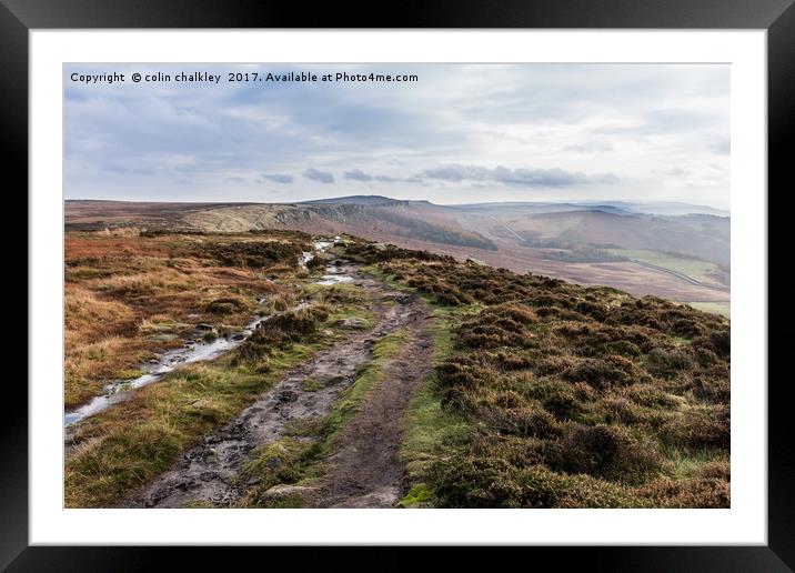 Peak District - Stanage Edge Framed Mounted Print by colin chalkley