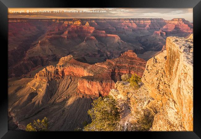 Grand Canyon -  Sunset Framed Print by colin chalkley