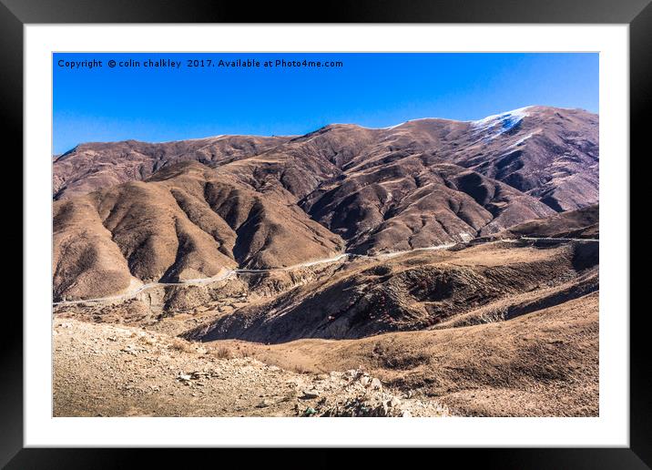 The White Road from Lhasa to Gyantse Framed Mounted Print by colin chalkley