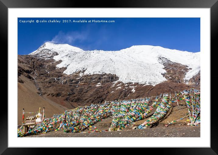  Karola Glacier in Tibet Framed Mounted Print by colin chalkley