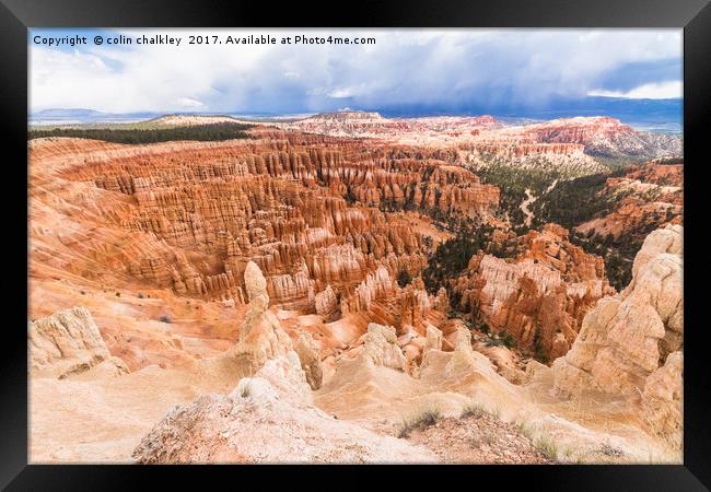 Bryce Canyon Hoodoos Framed Print by colin chalkley