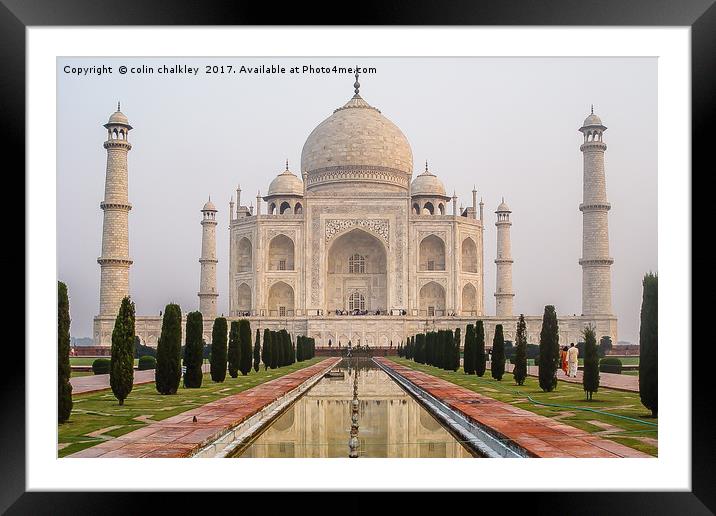  Taj Mahal at dawn Framed Mounted Print by colin chalkley