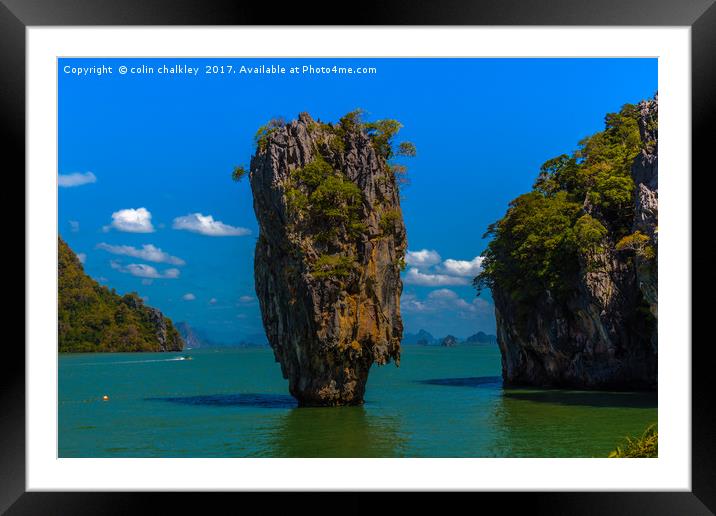 Phang Nga Bay Thailand Framed Mounted Print by colin chalkley