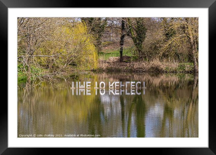 Time to Reflect Framed Mounted Print by colin chalkley