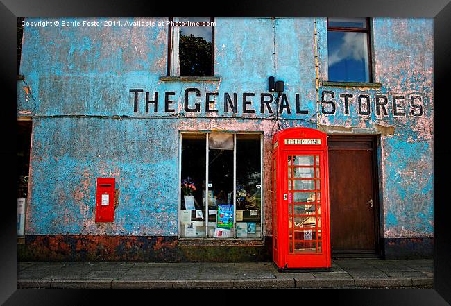 General Stores, North Pembrokeshire Framed Print by Barrie Foster