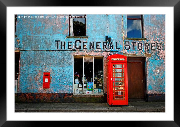 General Stores, North Pembrokeshire Framed Mounted Print by Barrie Foster