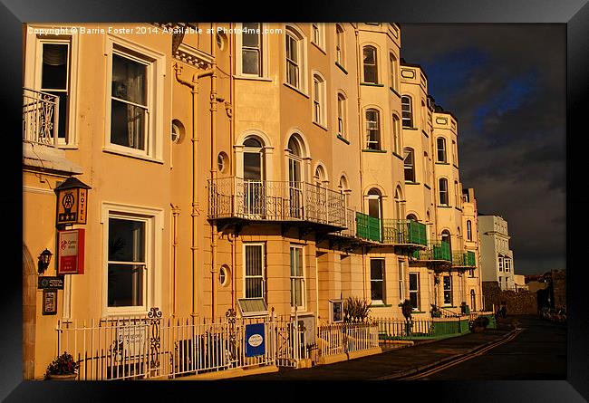  Storm Warning, Tenby Framed Print by Barrie Foster