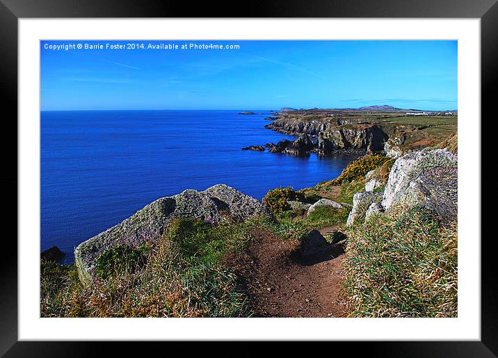  The Wales Coast Path above St Non's Bay Framed Mounted Print by Barrie Foster