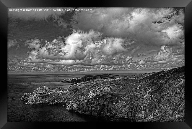  Pwllderi Youth Hostel, Mono Framed Print by Barrie Foster