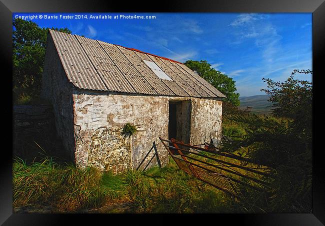  Wriggly Tin: Gwaun Valley Barn Framed Print by Barrie Foster