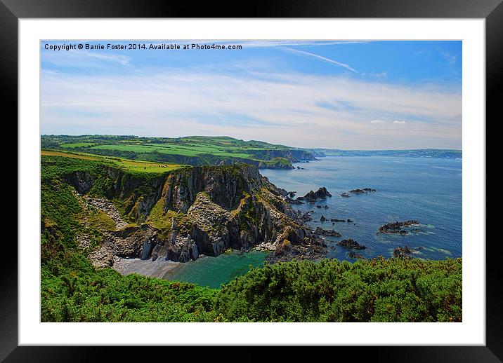  Penrhyn Erw-goch and Fishguard Bay Framed Mounted Print by Barrie Foster