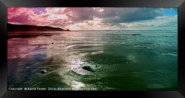Newgale Moods #2 Framed Print by Barrie Foster