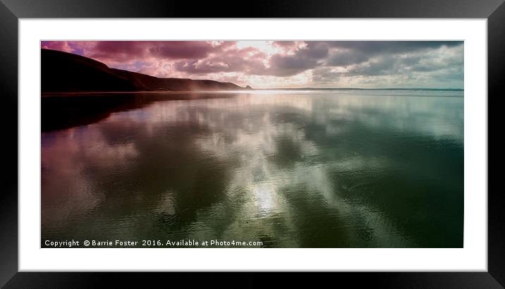 Newgale Moods #3 Framed Mounted Print by Barrie Foster