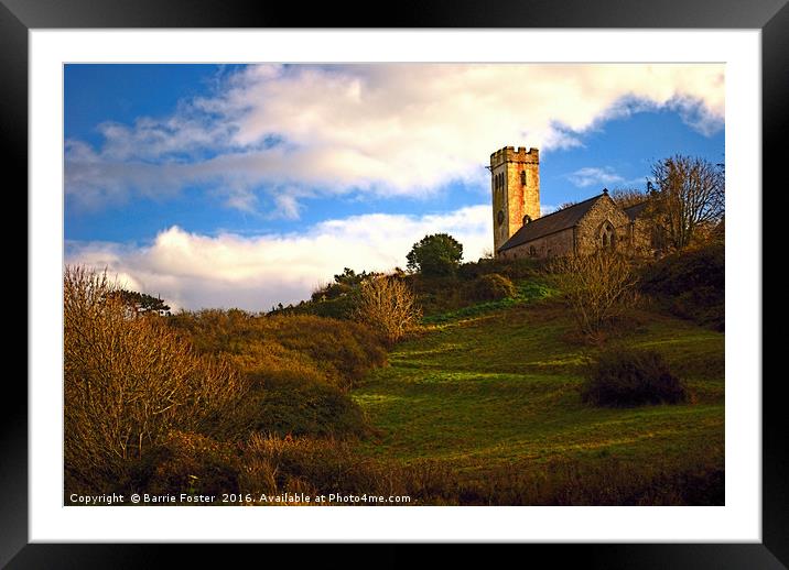 The Church of St James, Manorbier Framed Mounted Print by Barrie Foster