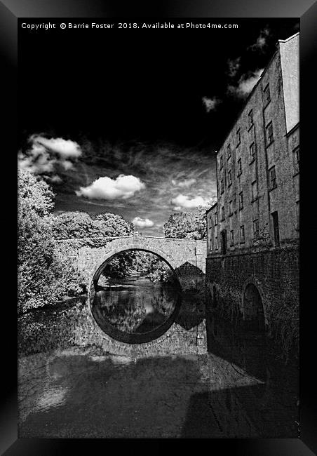 Blackpool Mill, Blackpool Bridge & The Knights Way Framed Print by Barrie Foster