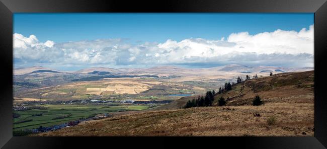 Brecon Beacons panorama Framed Print by Leighton Collins