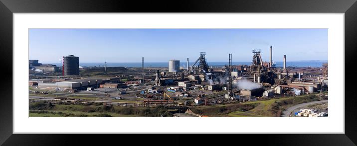 Port Talbot Steel Works Framed Mounted Print by Leighton Collins