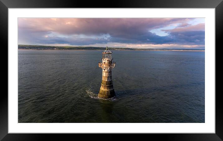 Whiteford lighthouse North Gower Framed Mounted Print by Leighton Collins